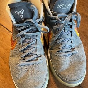 Nike Men’s slate /Gray Sneakers with Orange Flame Swoosh